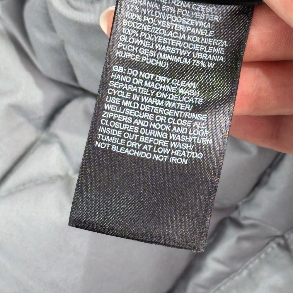 The North Face Puffer Jacket 550 Fill Chevron Down Grey S - Picture 10 of 13